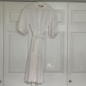 White Banana Republic midi dress